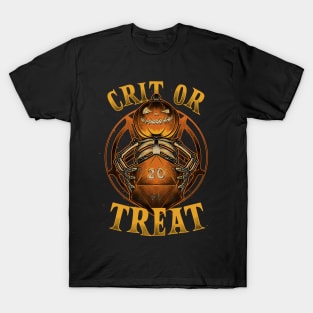 Crit or Treat - Skeleton RPG Halloween T-Shirt